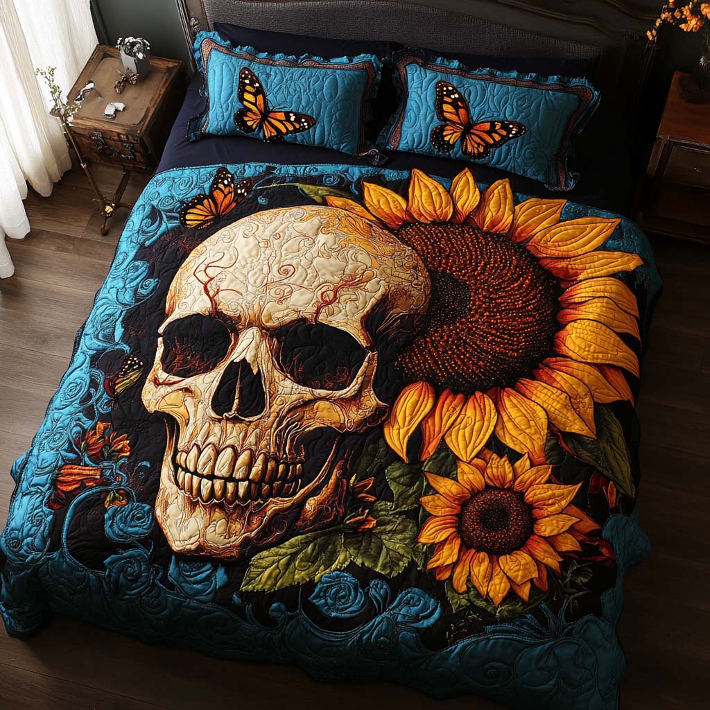 Sunflower Remains Quilted Bedding Set Duvet Cover Bed Sheet Set Unusual Skull Gifts Sunflower Remains Quilted Bedding Set Duvet Cover Bed Sheet Set Unusual Skull Gifts