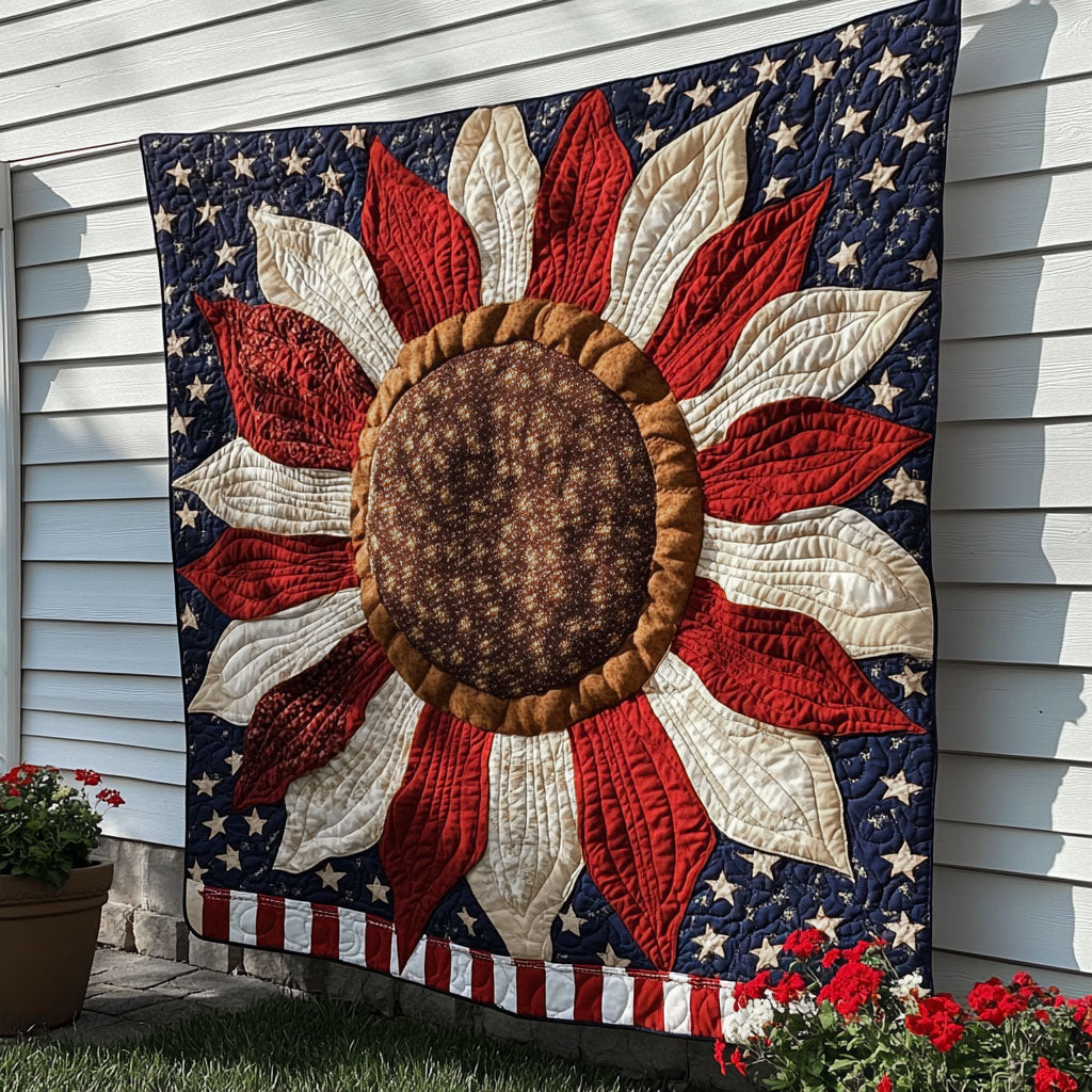 Sunflower Valor Quilted Blanket Sofa Throw Blanket Fourth Of July Gift Ideas Sunflower Valor Quilted Blanket Sofa Throw Blanket Fourth Of July Gift Ideas