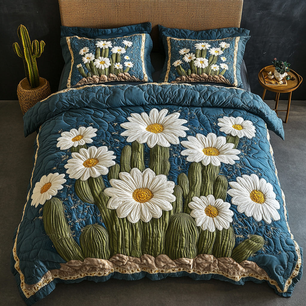 Sunlit Petals Quilted Bedding Set Duvet Cover Bedspread Great Cactus Themed Gifts Sunlit Petals Quilted Bedding Set Duvet Cover Bedspread Great Cactus Themed Gifts