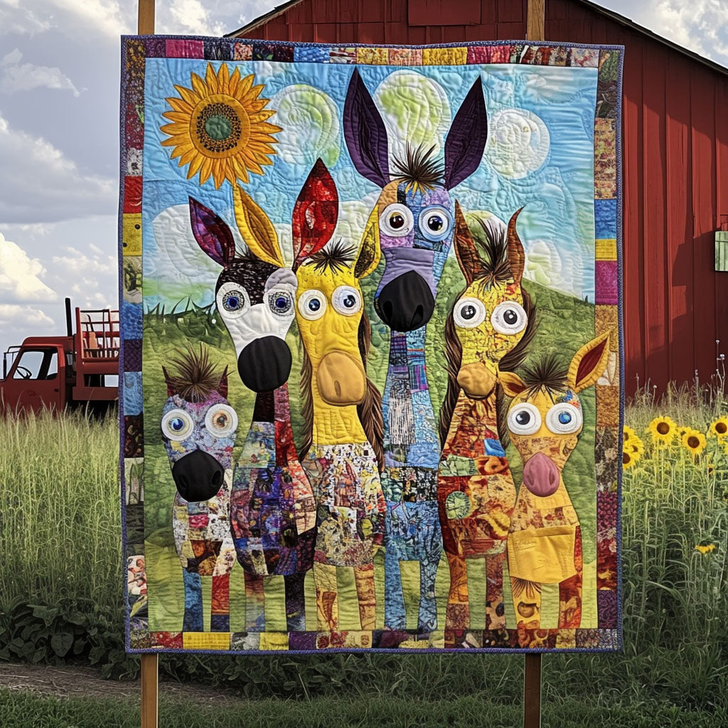 Sunny Donkeys Quilted Blanket Sofa Throw Blanket Donkey Lover Gift Ideas Sunny Donkeys Quilted Blanket Sofa Throw Blanket Donkey Lover Gift Ideas