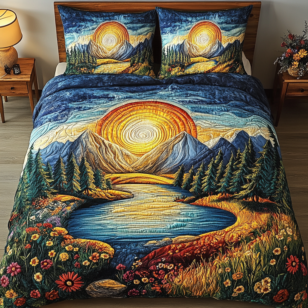 Sunrise Peak Quilted Bedding Set Duvet Cover Bedspread Christmas Gifts For Adult Brother Sunrise Peak Quilted Bedding Set Duvet Cover Bedspread Christmas Gifts For Adult Brother