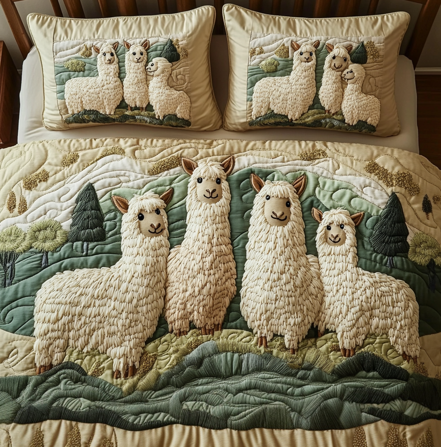 Sunrise Stroll Quilted Bedding Set Duvet Cover Bed Sheet Set Sheep Gifts For Her Sunrise Stroll Quilted Bedding Set Duvet Cover Bed Sheet Set Sheep Gifts For Her