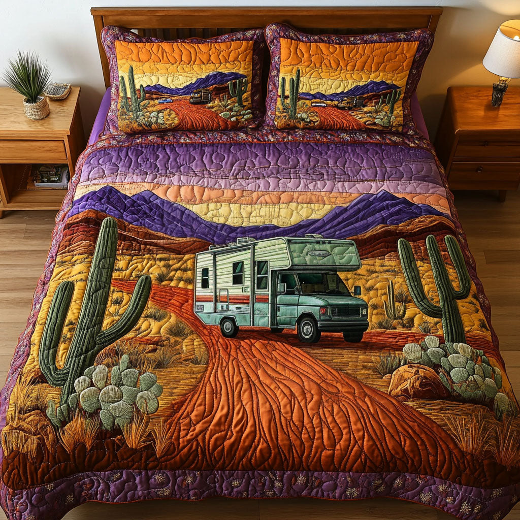 Sunset Drive Quilted Bedding Set Duvet Cover Bedspread Themed Camping Gifts Items Sunset Drive Quilted Bedding Set Duvet Cover Bedspread Themed Camping Gifts Items