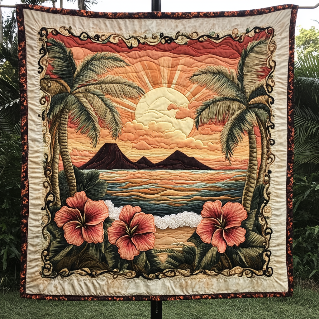 Sunset Shore Quilted Blanket Sofa Throw Blanket Gifts For Beach Goers Sunset Shore Quilted Blanket Sofa Throw Blanket Gifts For Beach Goers
