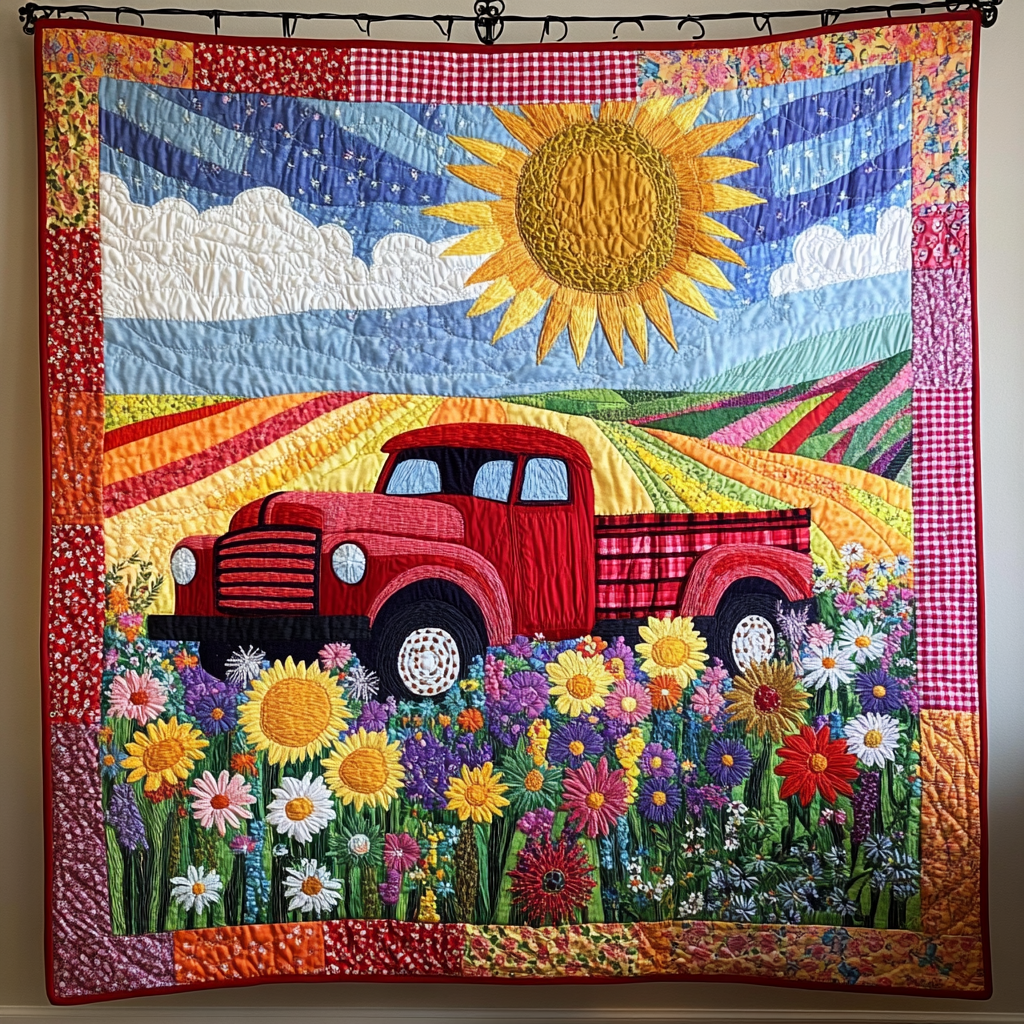 Sunshine Hauler Quilted Blanket Cute Colorful Blanket Christmas Gift Ideas For Brother Sunshine Hauler Quilted Blanket Cute Colorful Blanket Christmas Gift Ideas For Brother