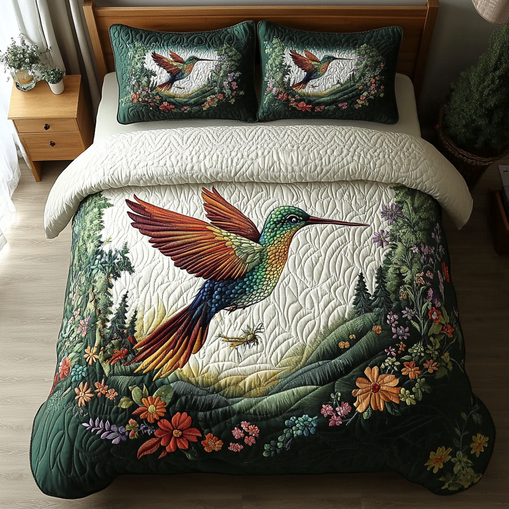 Swift Breeze Quilted Bedding Set Duvet Cover Bed Sheet Set Best Hummingbird Themed Gifts Swift Breeze Quilted Bedding Set Duvet Cover Bed Sheet Set Best Hummingbird Themed Gifts