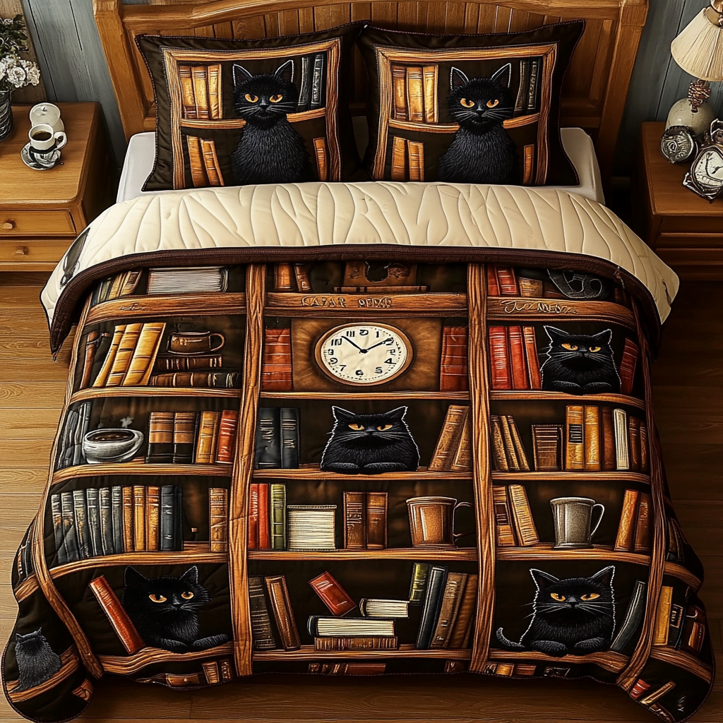 Tabby Tales Quilted Bedding Set Duvet Cover Bedspread Gifts For A Cat Person Tabby Tales Quilted Bedding Set Duvet Cover Bedspread Gifts For A Cat Person