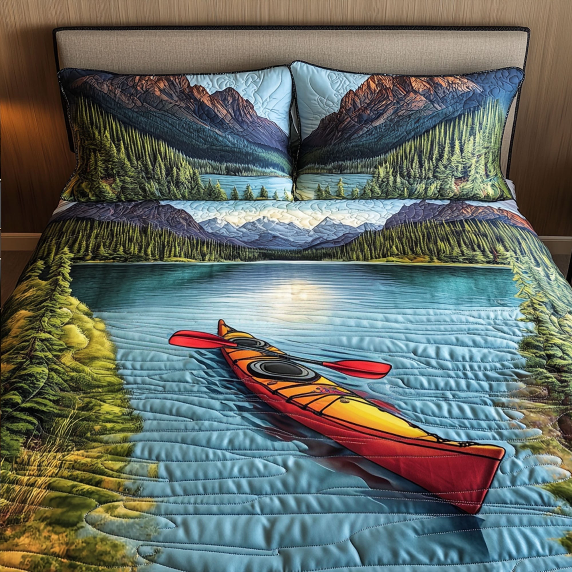 Tahoe Escape Quilted Bedding Set Duvet Cover Bedspreads Best Gifts For Kayakers Tahoe Escape Quilted Bedding Set Duvet Cover Bedspreads Best Gifts For Kayakers