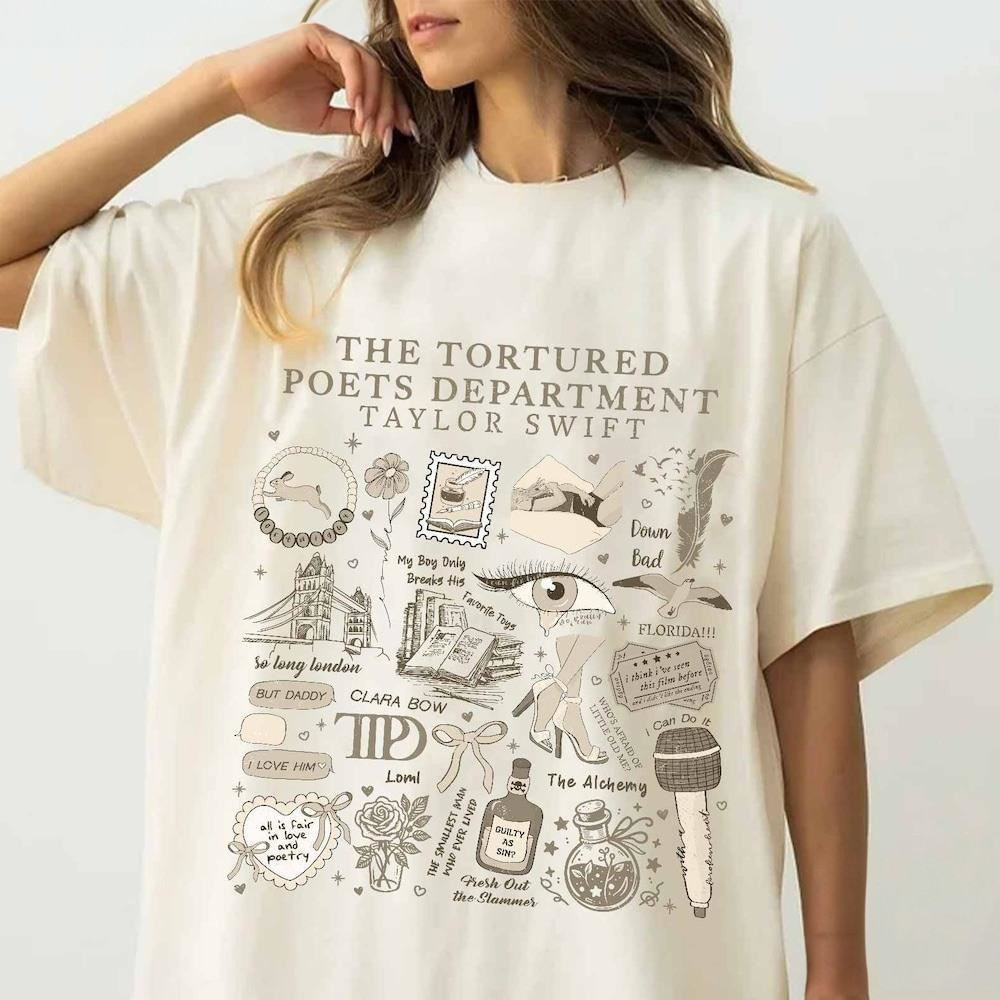 Taylor Shirt The Tortured Poet Department Swiftie T-Shirt TTPD Merch Gifts For Swifties Taylor Shirt The Tortured Poet Department Swiftie T-Shirt TTPD Merch Gifts For Swifties