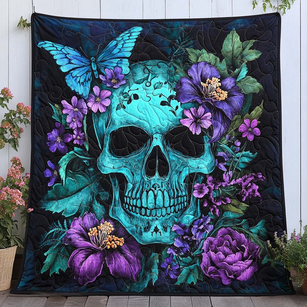 Teal Spirit Skull Quilted Blanket Nice Throw Blanket Gifts With Skulls On Them Teal Spirit Skull Quilted Blanket Nice Throw Blanket Gifts With Skulls On Them