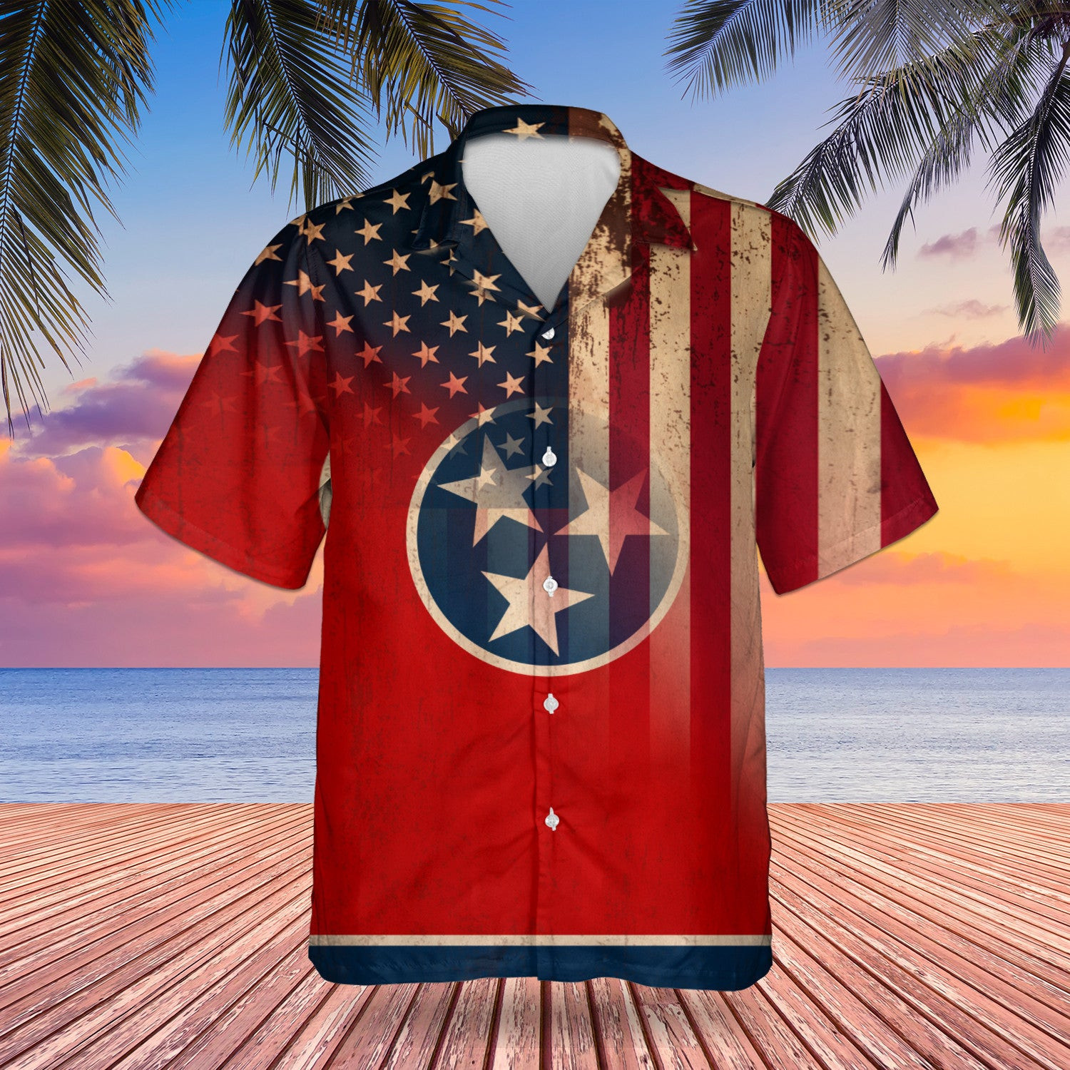 Tennessee Flag With Old American Flag US State Patriotic Merchandise Tennessee Flag With Old American Flag US State Patriotic Merchandise