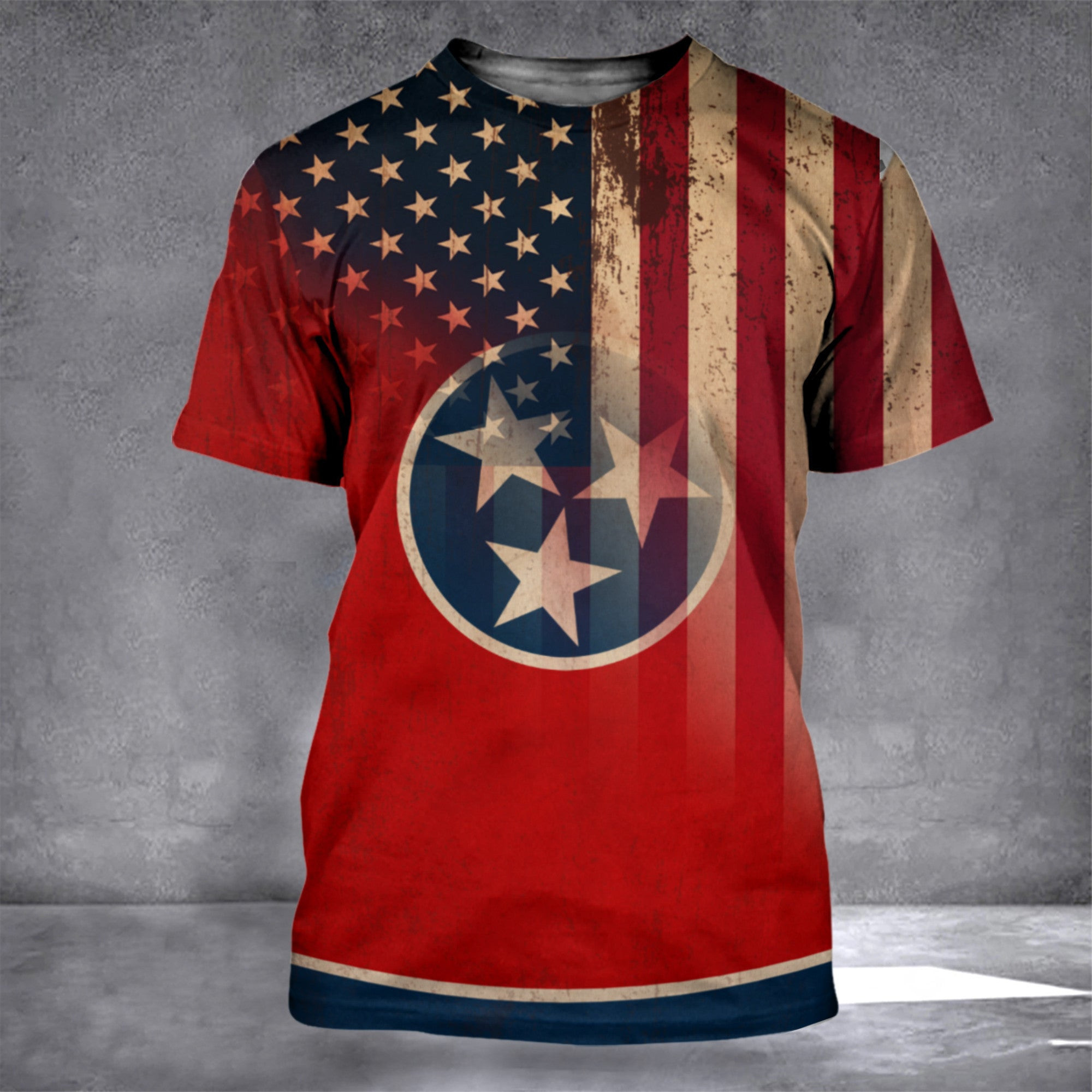 Tennessee Flag With Old American Flag US State Patriotic Merchandise Tennessee Flag With Old American Flag US State Patriotic Merchandise