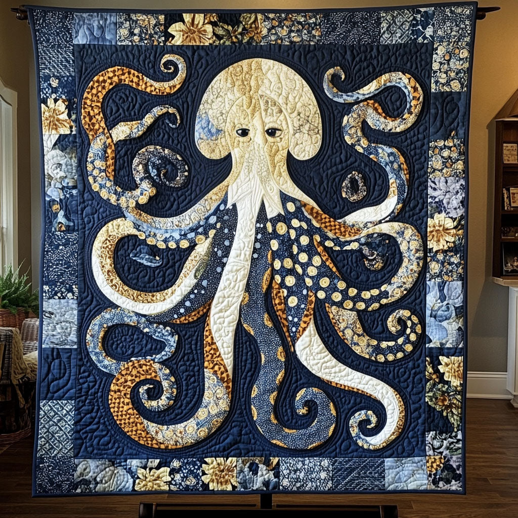 Tentacle Majesty Quilted Blanket Cute Throw Blanket Unique Octopus Gifts Tentacle Majesty Quilted Blanket Cute Throw Blanket Unique Octopus Gifts