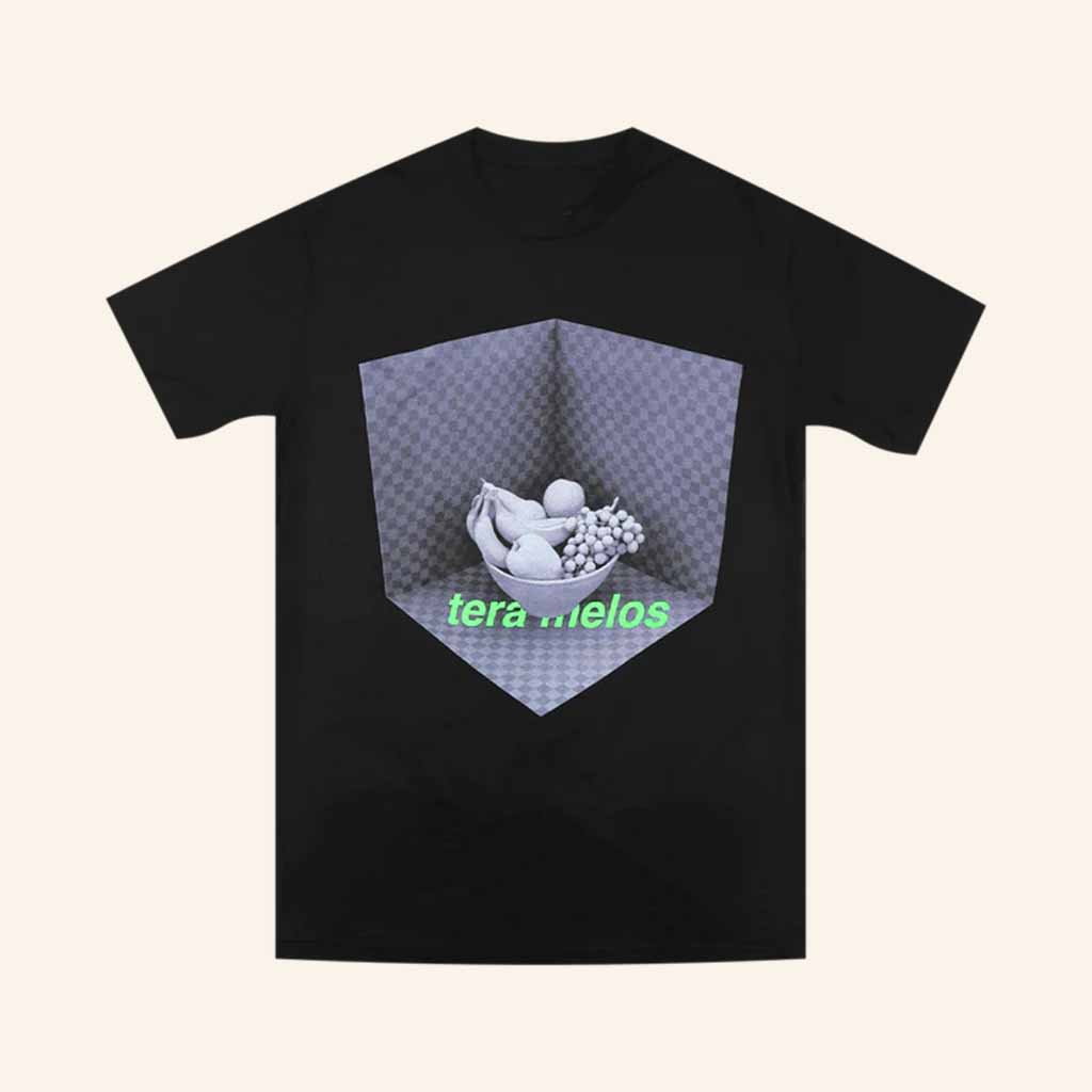 Tera Melos Merch Cube Fruit Black T-Shirt Christmas Present For Husband Tera Melos Merch Cube Fruit Black T-Shirt Christmas Present For Husband