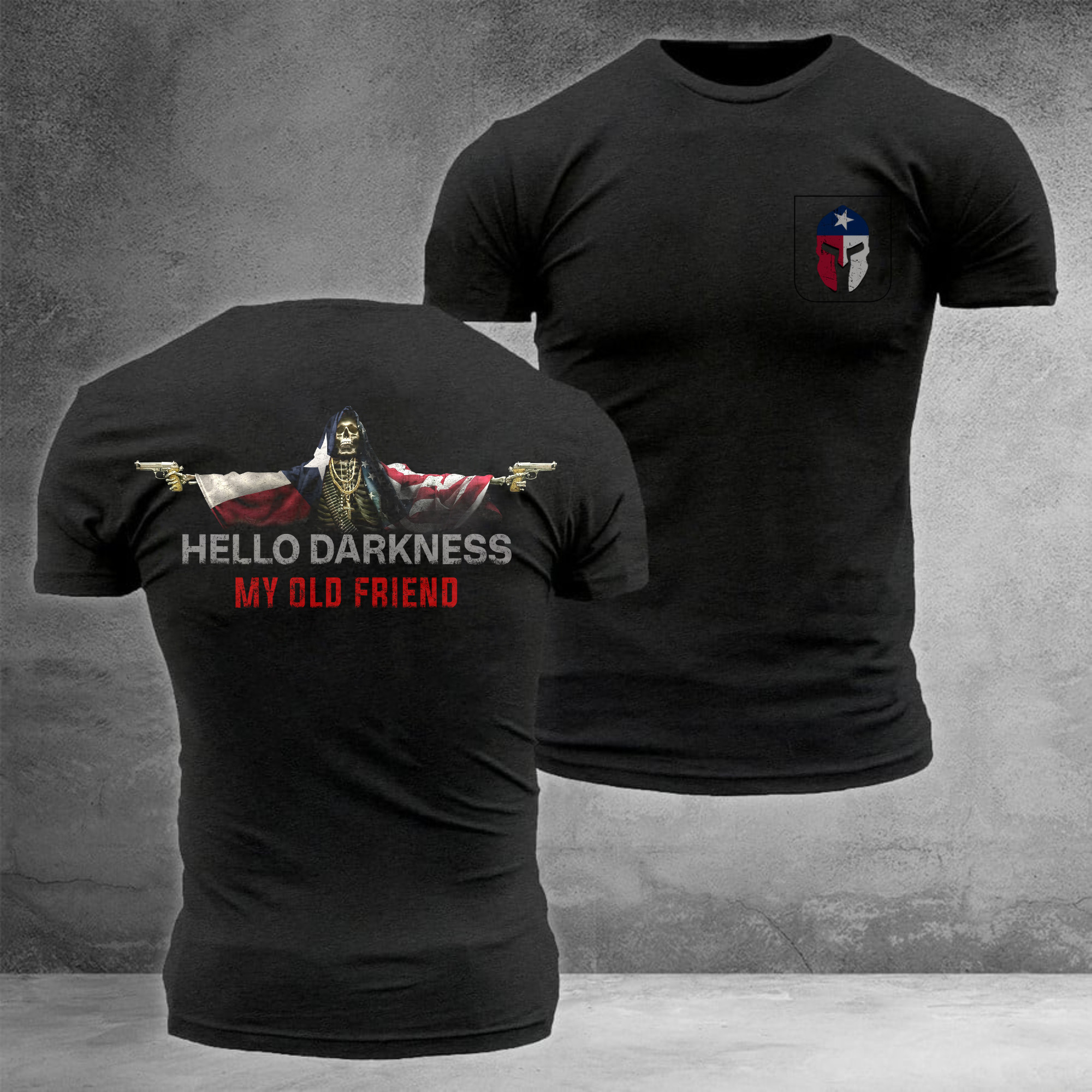 Texas And American Flag Shirt Spartan Hello Darkness My Old Friend Shirt Texas And American Flag Shirt Spartan Hello Darkness My Old Friend Shirt