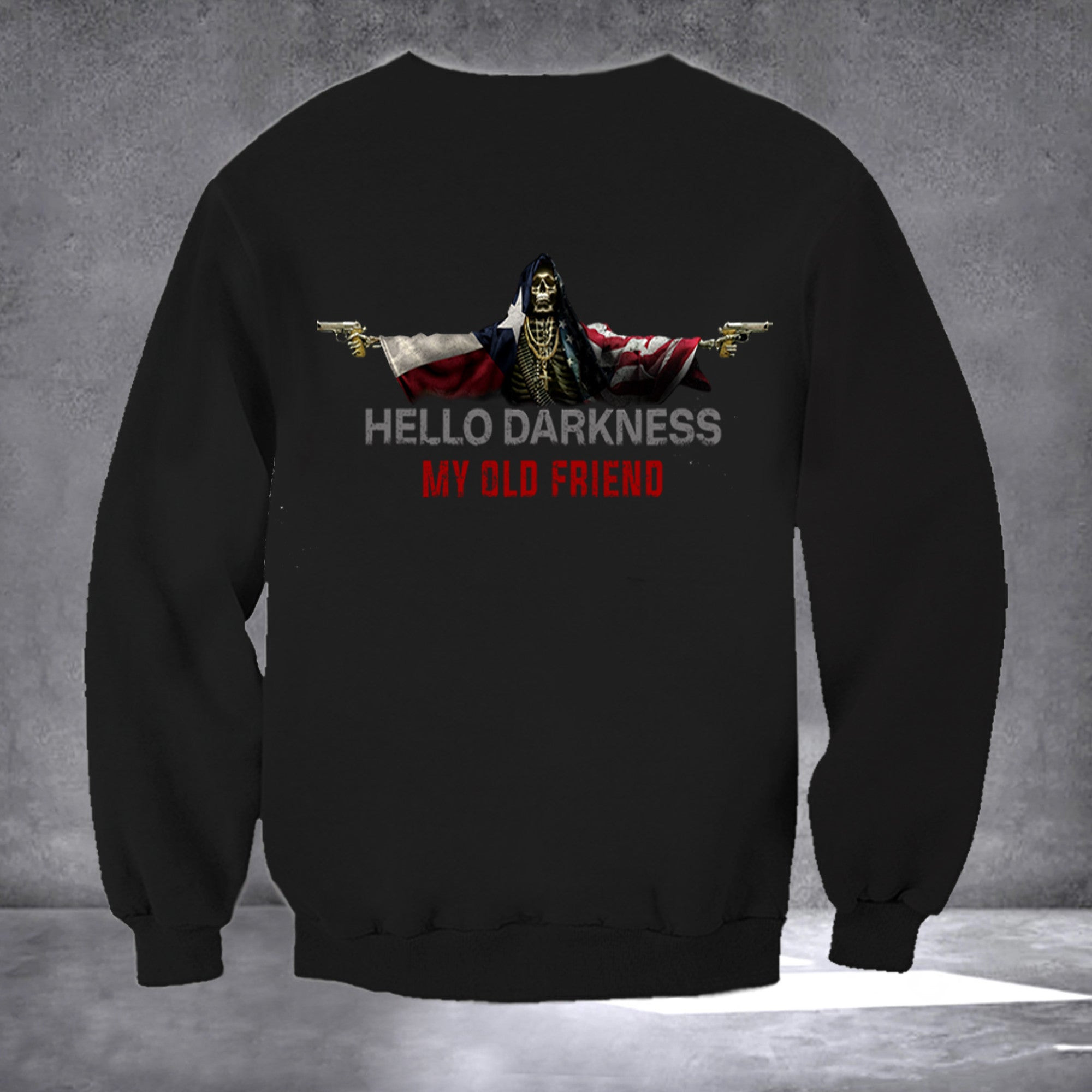 Texas And American Flag Skull Hello Darkness My Old Friend Shirt Gifts For Boyfriend Texas And American Flag Skull Hello Darkness My Old Friend Shirt Gifts For Boyfriend