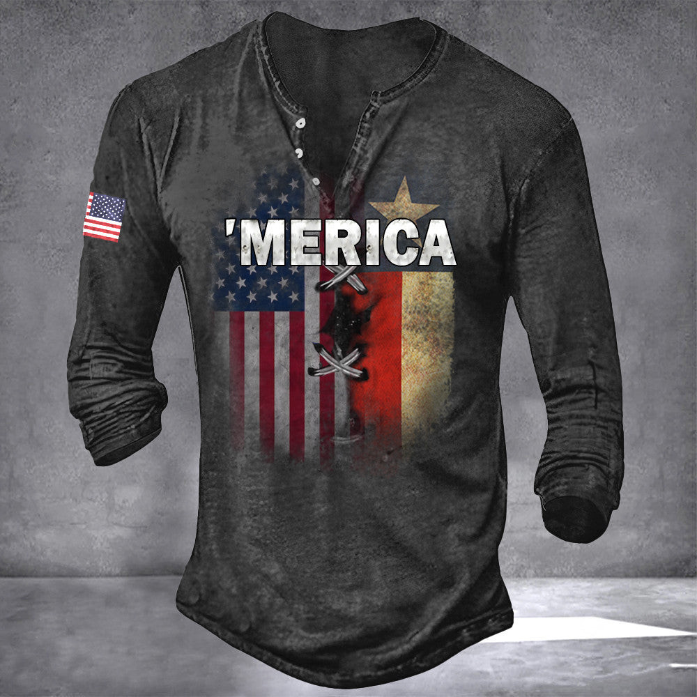 Texas And American Long Sleevee Shirt 'Merica American Flag Shirt Texas And American Long Sleevee Shirt 'Merica American Flag Shirt