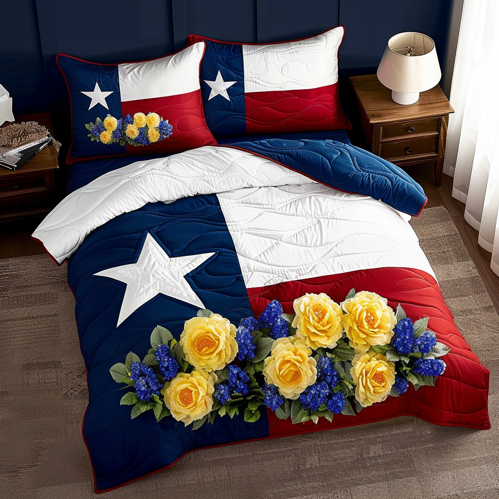 Texas Bouquet Quilted Bedding Set Duvet Cover Bedspread Texas Themed Gifts Texas Bouquet Quilted Bedding Set Duvet Cover Bedspread Texas Themed Gifts