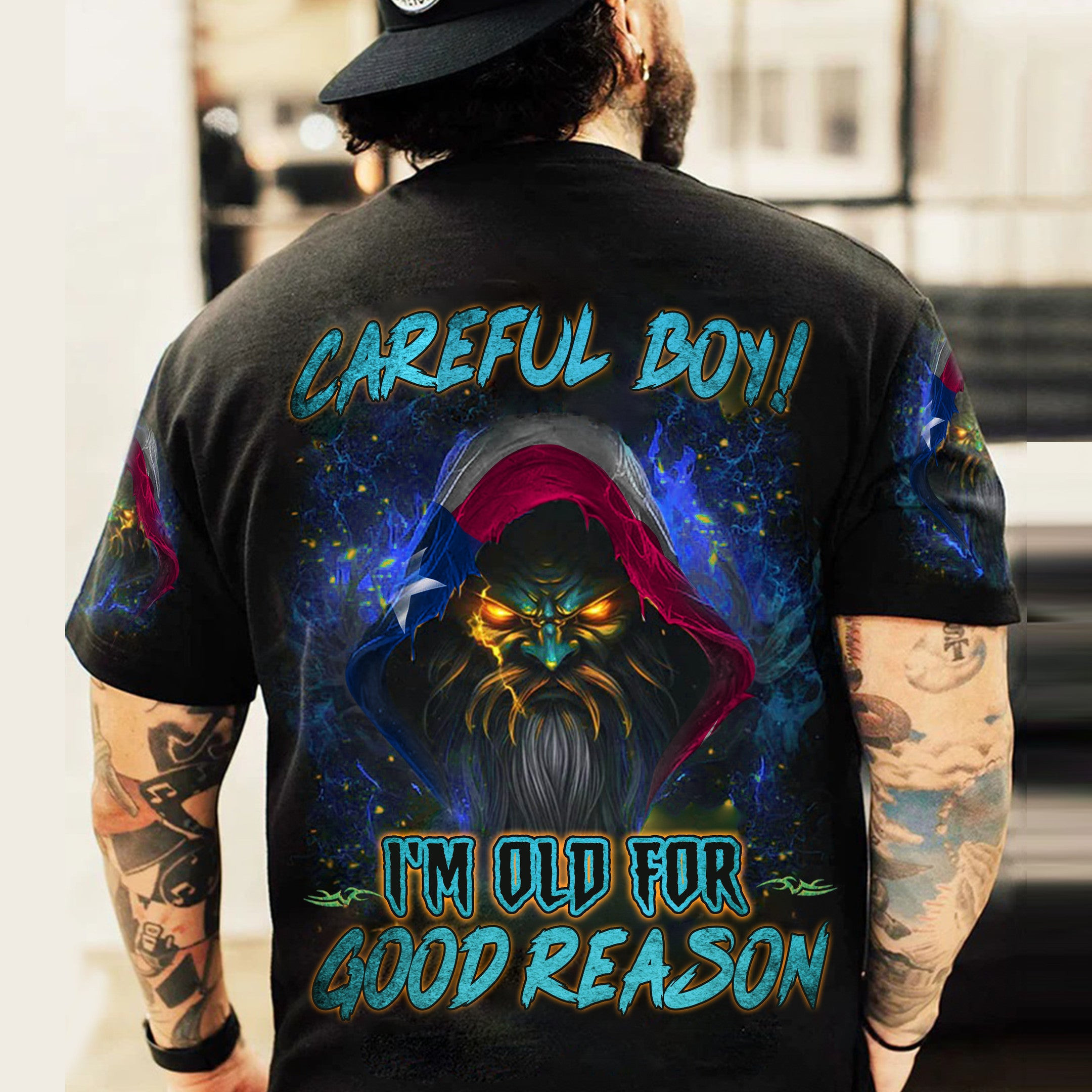 Texas Careful Boy I'm Old For Good Reason Shirt Funny Saying T-Shirt Gifts For Grandpa Texans