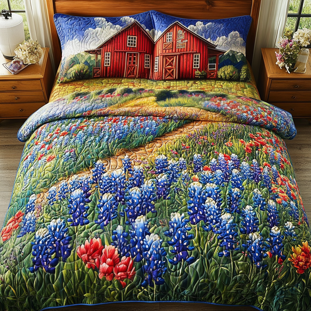 Texas Country Breeze Quilted Bedding Set Duvet Cover Bedspread Texas Gifts To Send