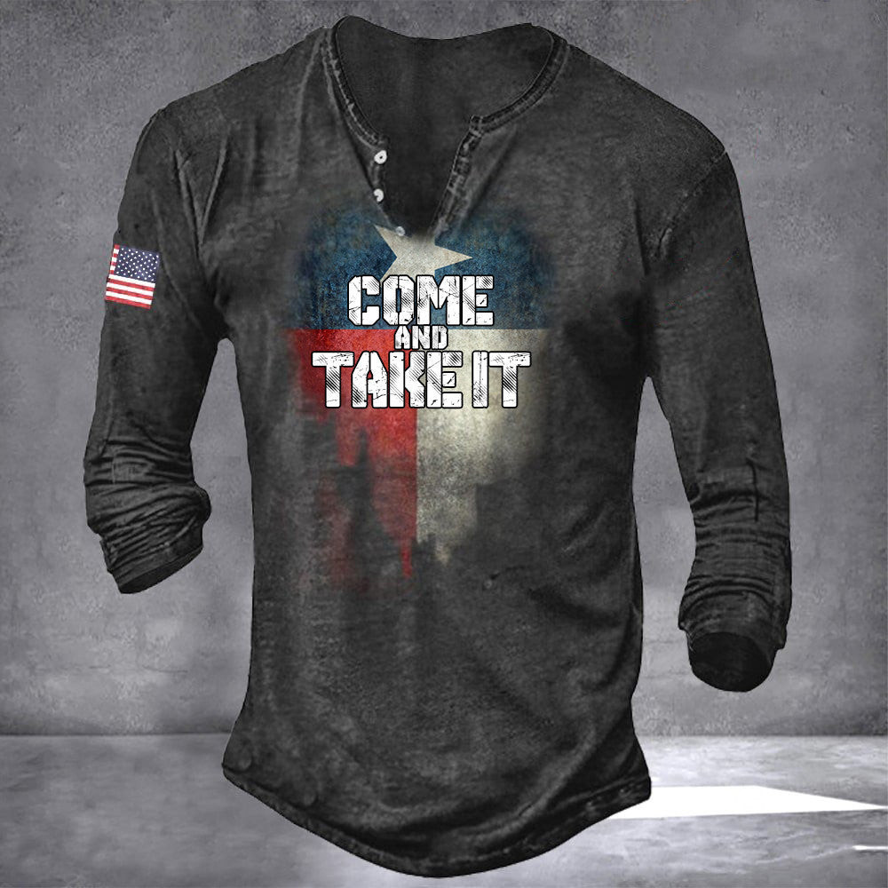 Texas Flag Come And Take It Long Sleeve Shirt Texas Flag Come And Take It Long Sleeve Shirt