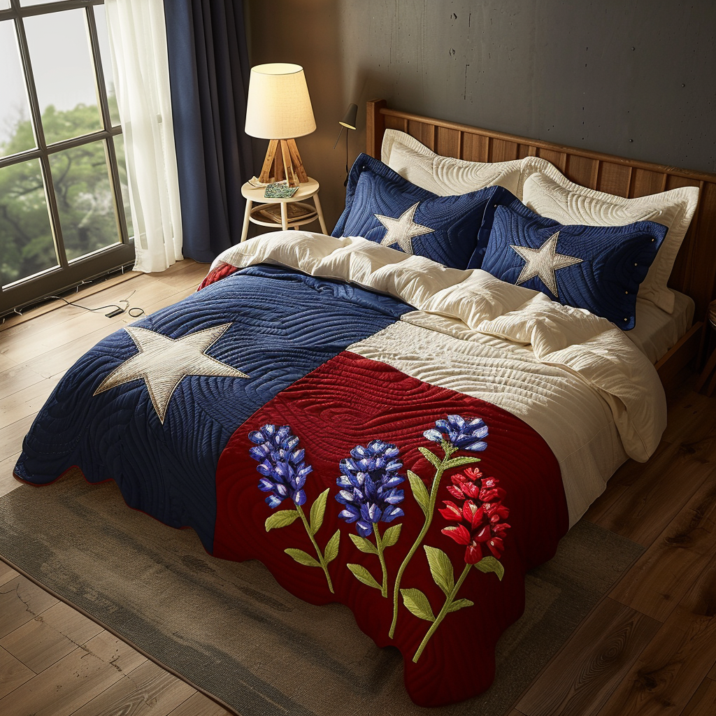 Texas Flowers Charm Quilted Bedding Set Duvet Cover Bedspread Texas Gift Ideas Texas Flowers Charm Quilted Bedding Set Duvet Cover Bedspread Texas Gift Ideas