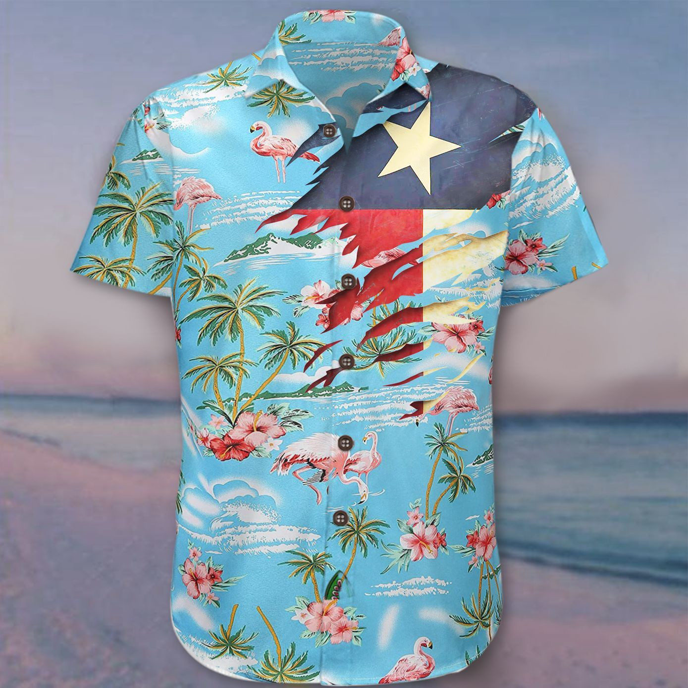 Texas Hawaiian Shirt Flag Flamingo Summer Beach Shirt Men Unique Gift For Him Texas Hawaiian Shirt Flag Flamingo Summer Beach Shirt Men Unique Gift For Him