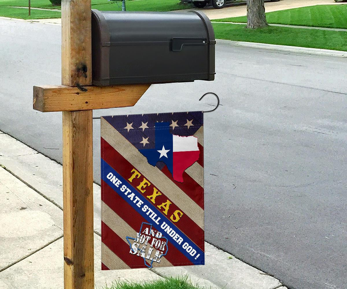 Texas One State Still Under God And Not For Sale Flag Proud Texas Flag Patriotic Yard Decor