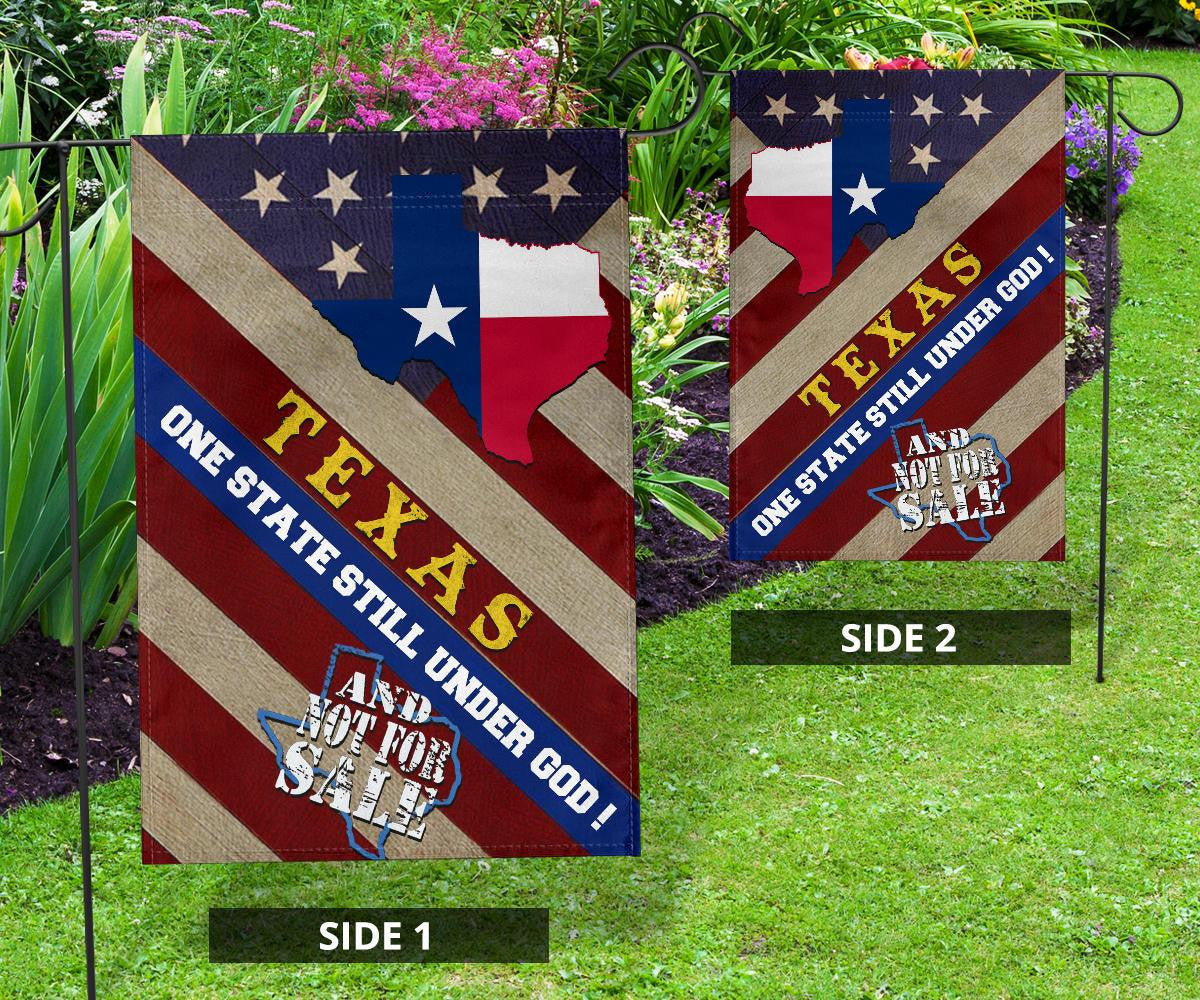 Texas One State Still Under God And Not For Sale Flag Proud Texas Flag Patriotic Yard Decor