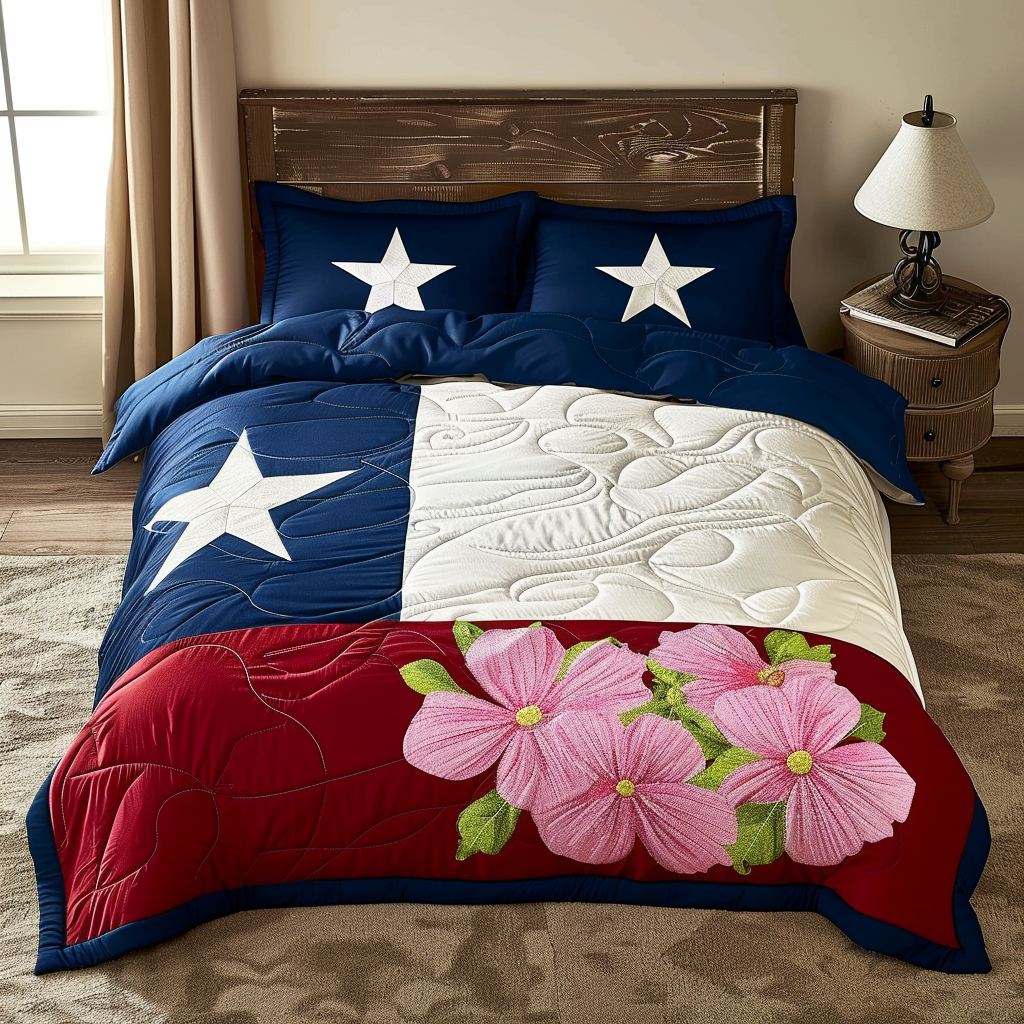 Texas Spring Quilted Bedding Set Duvet Cover Bedspread Texas Gifts For Her Texas Spring Quilted Bedding Set Duvet Cover Bedspread Texas Gifts For Her