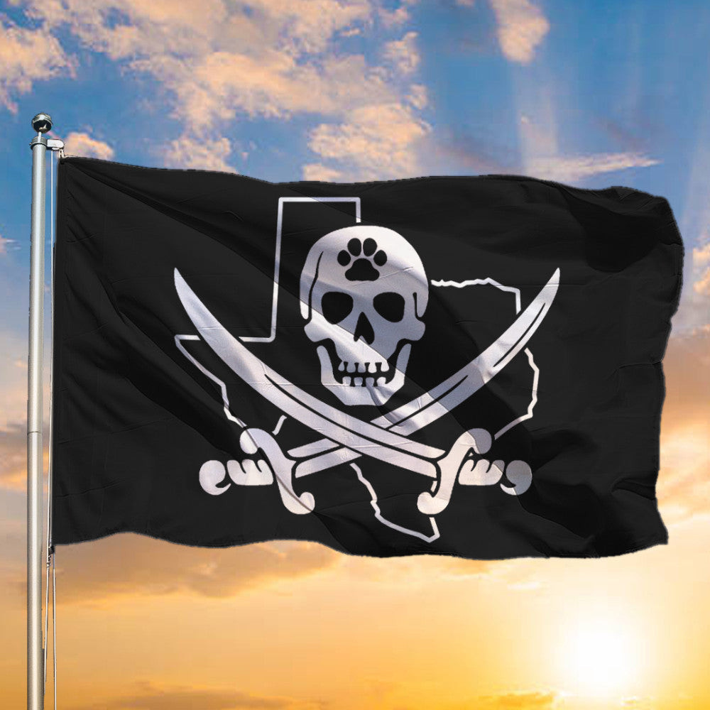 Texas State Bulldog Pirate Flag Black Pirate Flag Yard Decorations Texas State Bulldog Pirate Flag Black Pirate Flag Yard Decorations