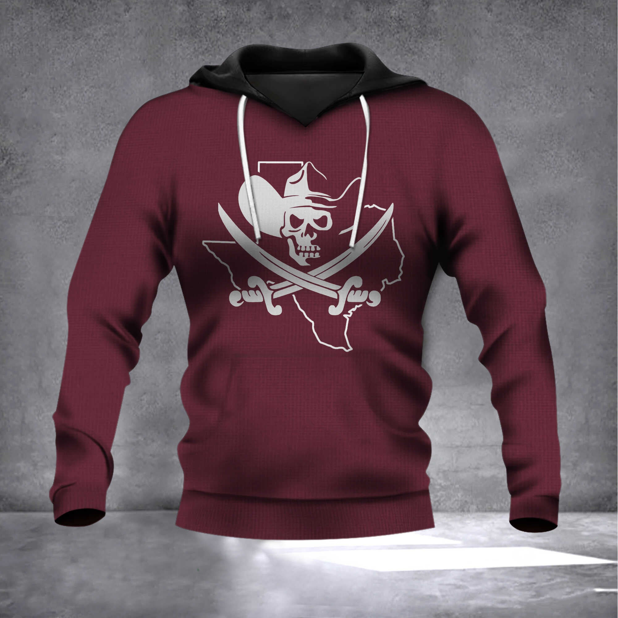 Texas State Pirate Hoodie Skull And Cross Sword Flag Clothing Gift Texas State Pirate Hoodie Skull And Cross Sword Flag Clothing Gift