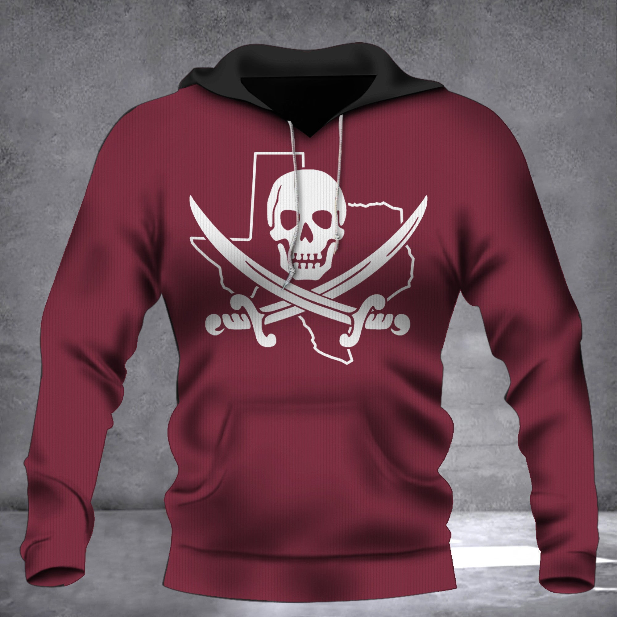 Texas State Pirate Hoodie Skull And Crossbones Black Pirate Flag Clothing Merch Texas State Pirate Hoodie Skull And Crossbones Black Pirate Flag Clothing Merch