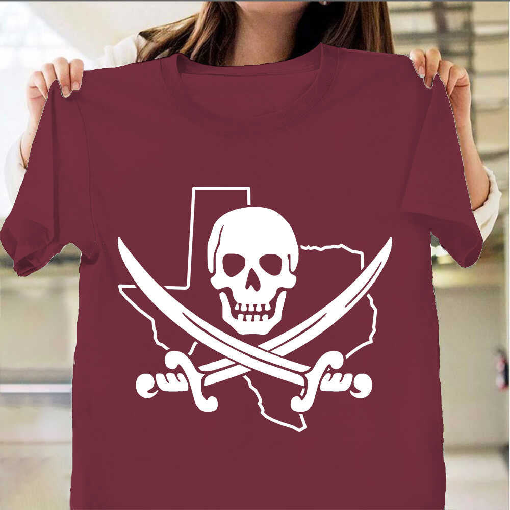 Texas State Pirate Hoodie Skull And Crossbones Black Pirate Flag Clothing Merch