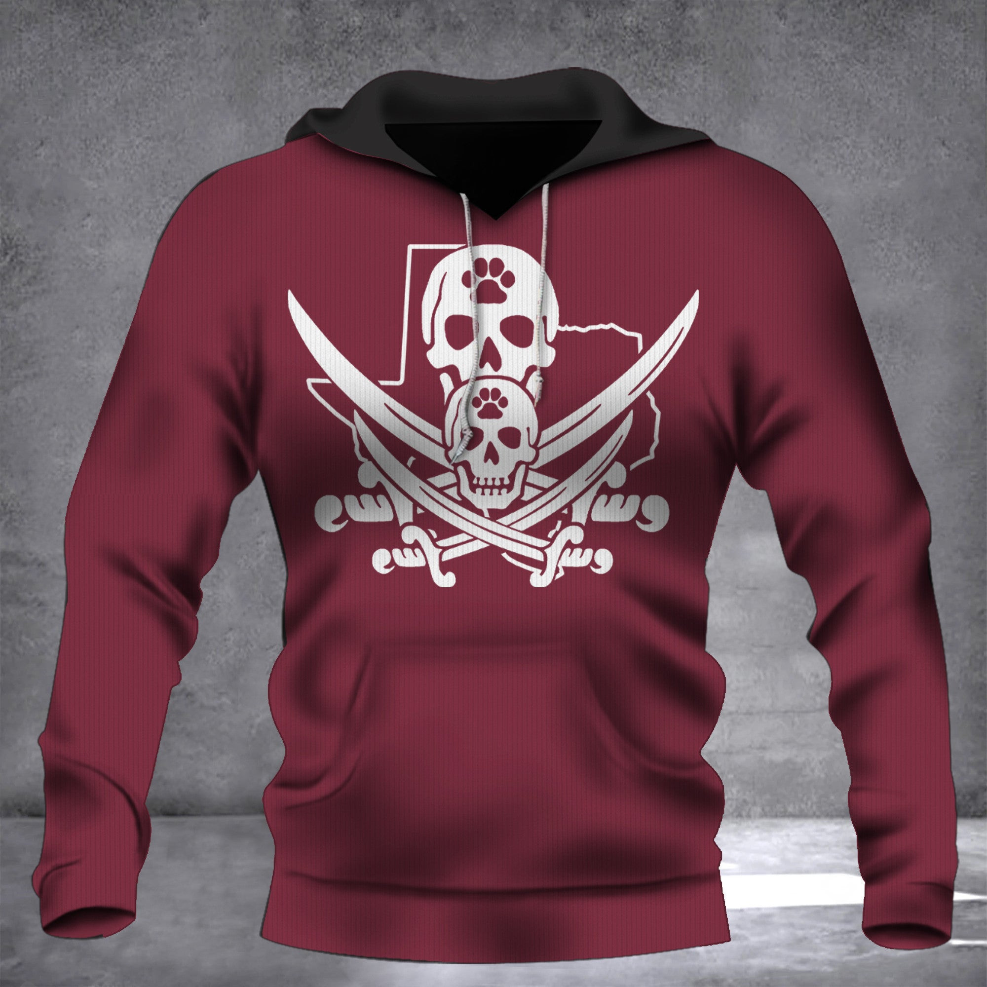 Texas State Pirate Hoodie Skull And Crossbones Pirate Clothing Merch Texas State Pirate Hoodie Skull And Crossbones Pirate Clothing Merch