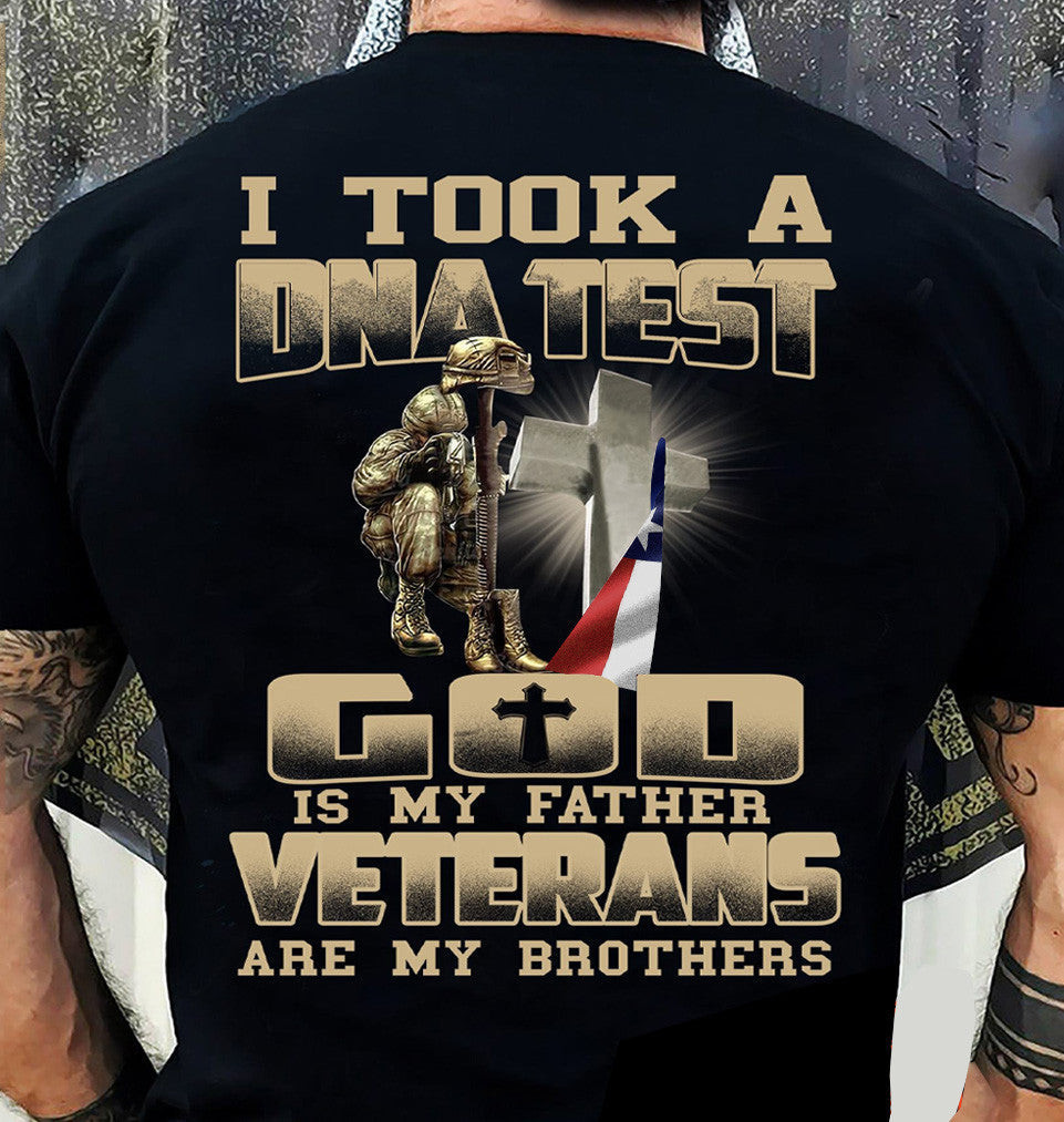 Texas Veteran T-Shirt I Took A DNA Test God Is My Father Veterans Are My Brothers Apparel Texas Veteran T-Shirt I Took A DNA Test God Is My Father Veterans Are My Brothers Apparel