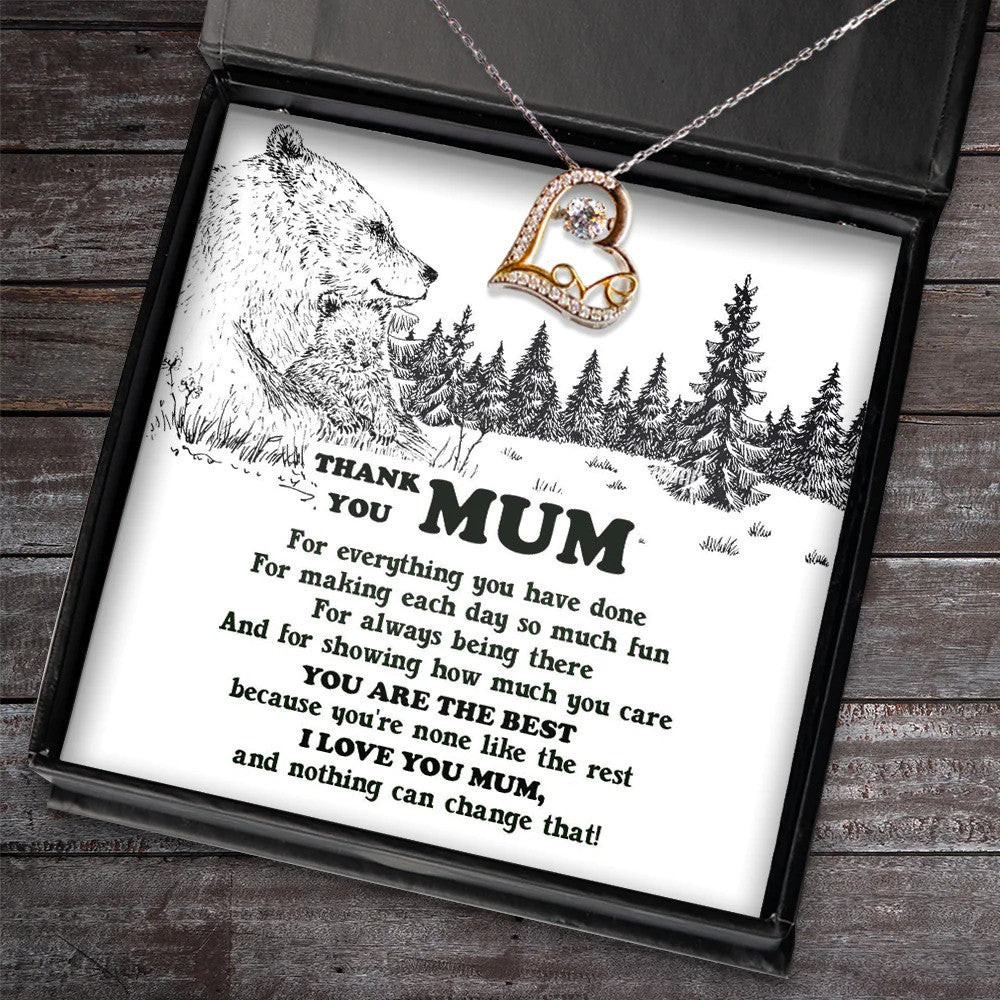 Thank You Mum Heart Love Dancing Necklace Best Mother's Day Necklace Gifts For Mum Thank You Mum Heart Love Dancing Necklace Best Mother's Day Necklace Gifts For Mum