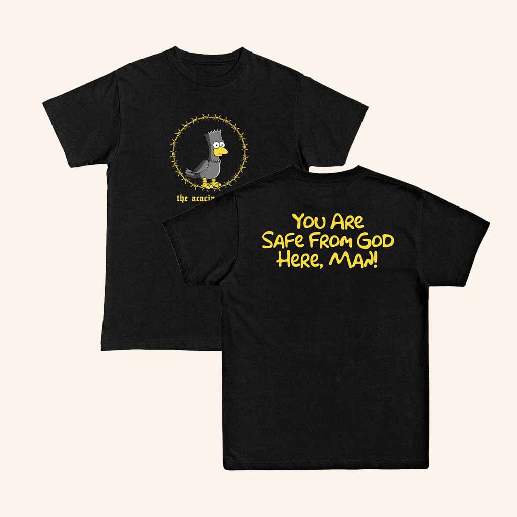 The Acacia Strain Merch Bart Raven T-Shirt You Are Safe From God Here Shirt Halloween Gifts