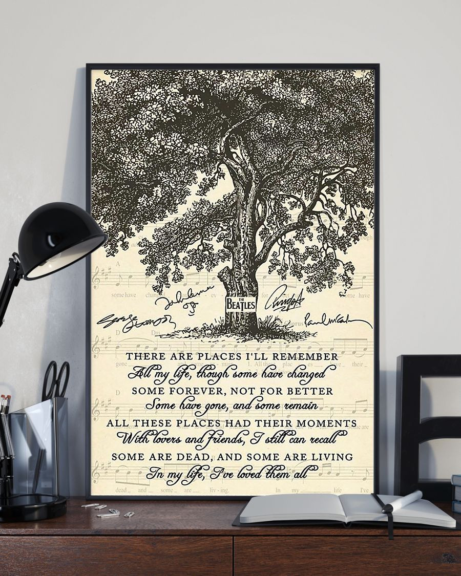 The Beatles Poster In My Life Song Lyric Vintage Poster Signed Gift For Beatles Fan The Beatles Poster In My Life Song Lyric Vintage Poster Signed Gift For Beatles Fan
