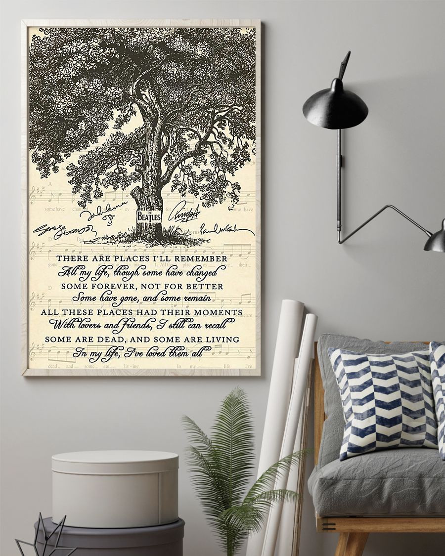 The Beatles Poster In My Life Song Lyric Vintage Poster Signed Gift For Beatles Fan The Beatles Poster In My Life Song Lyric Vintage Poster Signed Gift For Beatles Fan