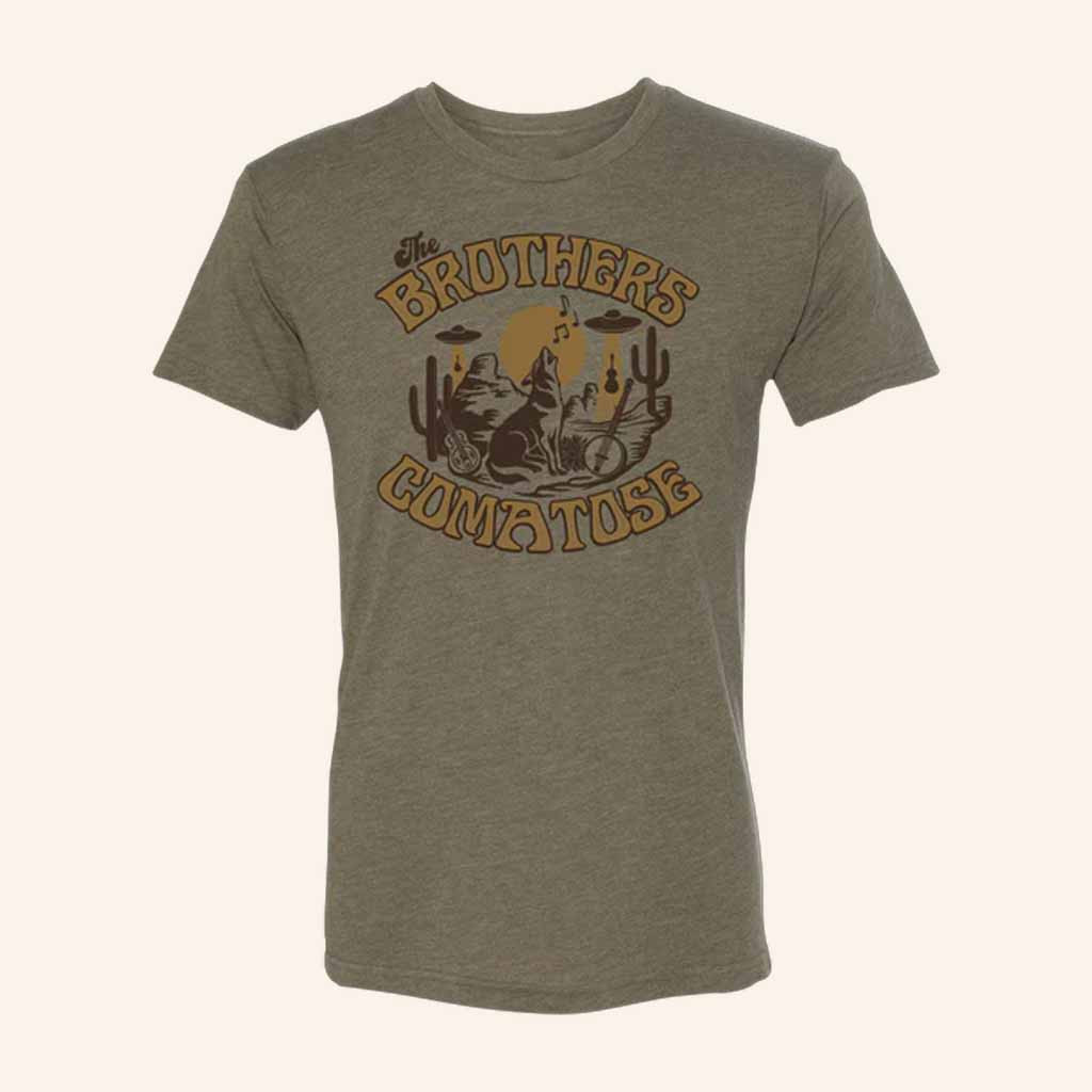 The Brothers Comatose Merch Coyote Howl T-Shirt Music Lover Gifts For Him