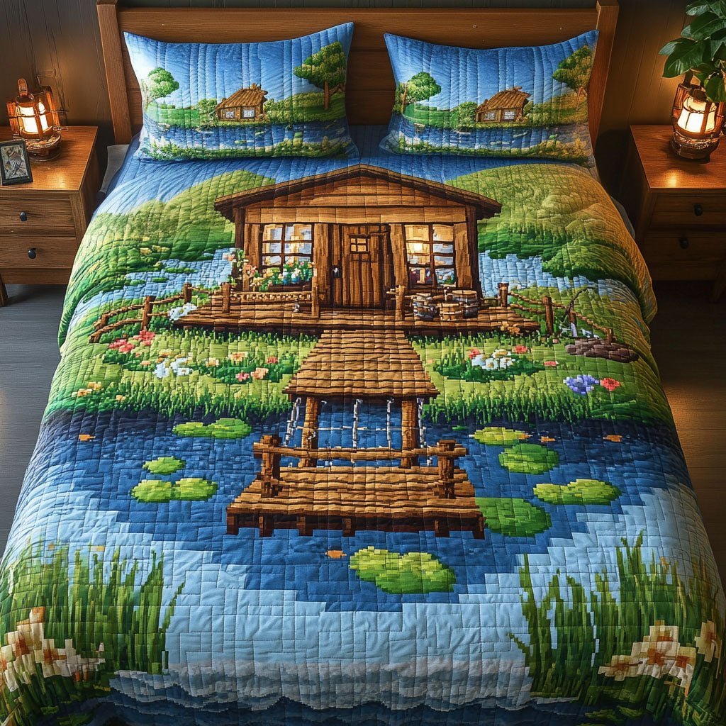 The Castaway Cabin Quilted Bedding Set Duvet Cover Bed Sheet Set Gift Ideas For Fishing Lovers The Castaway Cabin Quilted Bedding Set Duvet Cover Bed Sheet Set Gift Ideas For Fishing Lovers