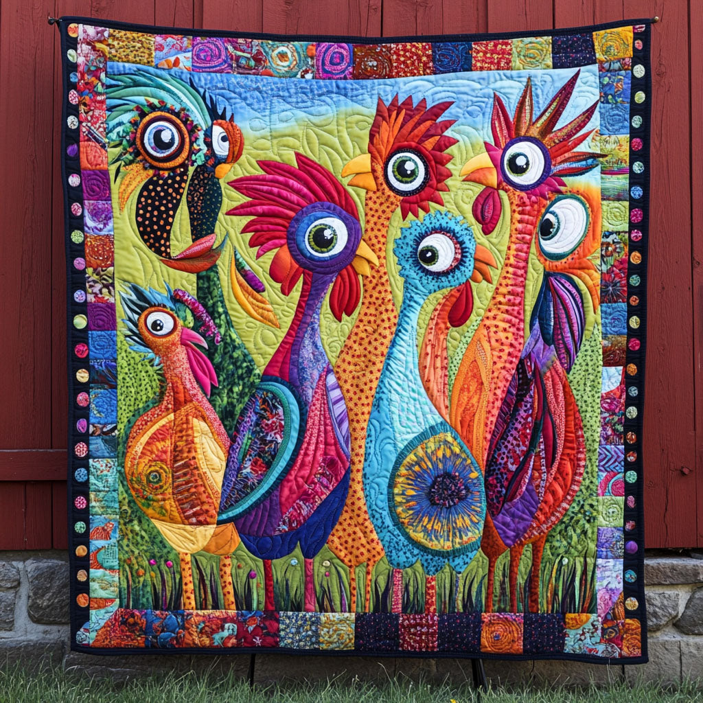 The Charming Roosters Quilted Blanket Cute Colorful Blanket Christmas Gifts For Chicken Lovers The Charming Roosters Quilted Blanket Cute Colorful Blanket Christmas Gifts For Chicken Lovers