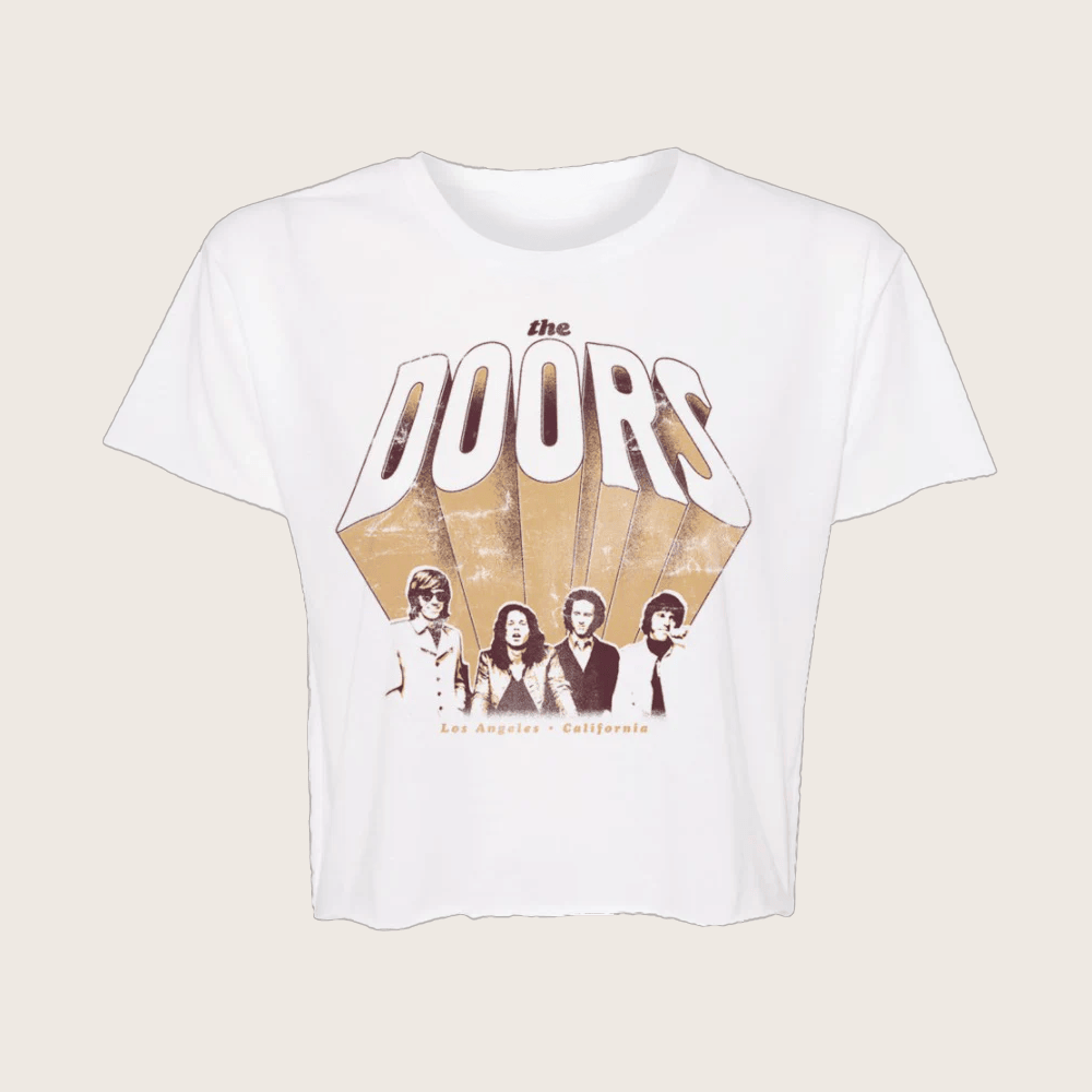 The Doors Merch Logo Festival California Cropoed Shirt Cool Gifts For Music Lovers The Doors Merch Logo Festival California Cropoed Shirt Cool Gifts For Music Lovers
