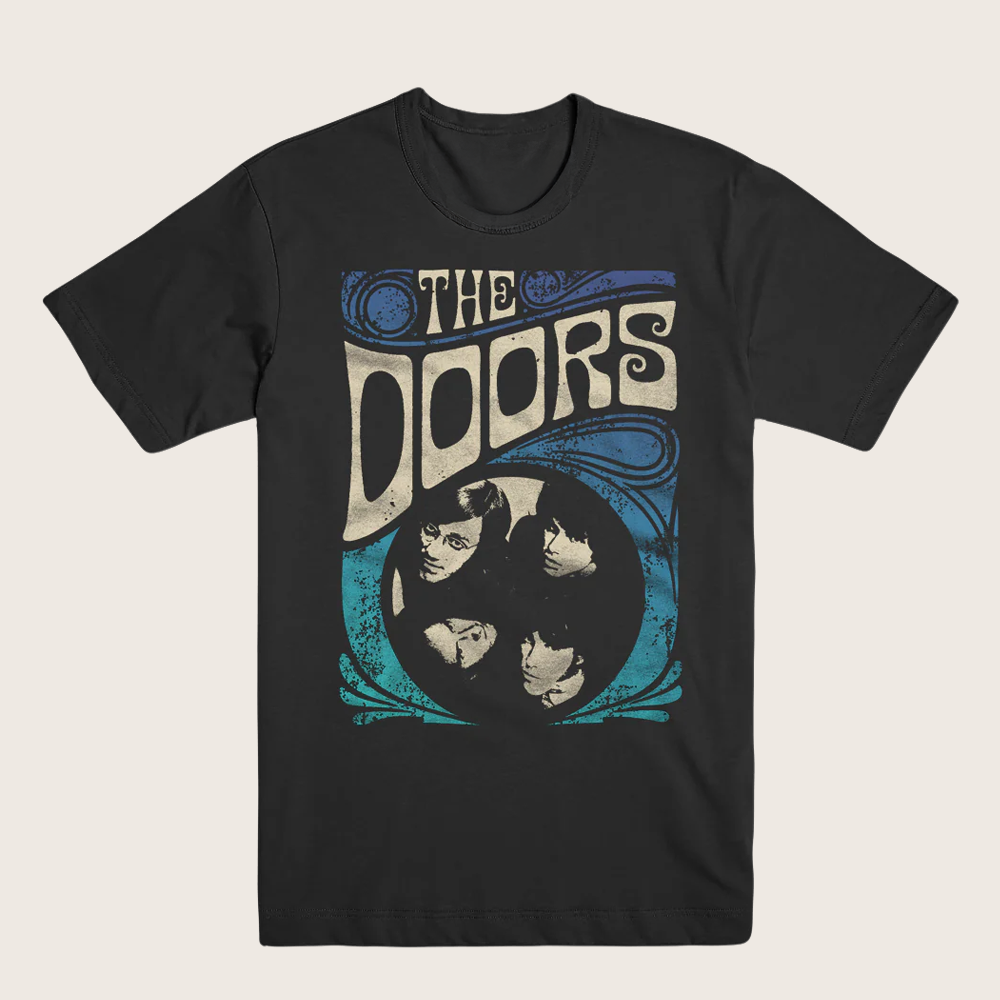 The Doors Merch Psychedelic Photo T-Shirt Gifts For Music Enthusiasts The Doors Merch Psychedelic Photo T-Shirt Gifts For Music Enthusiasts