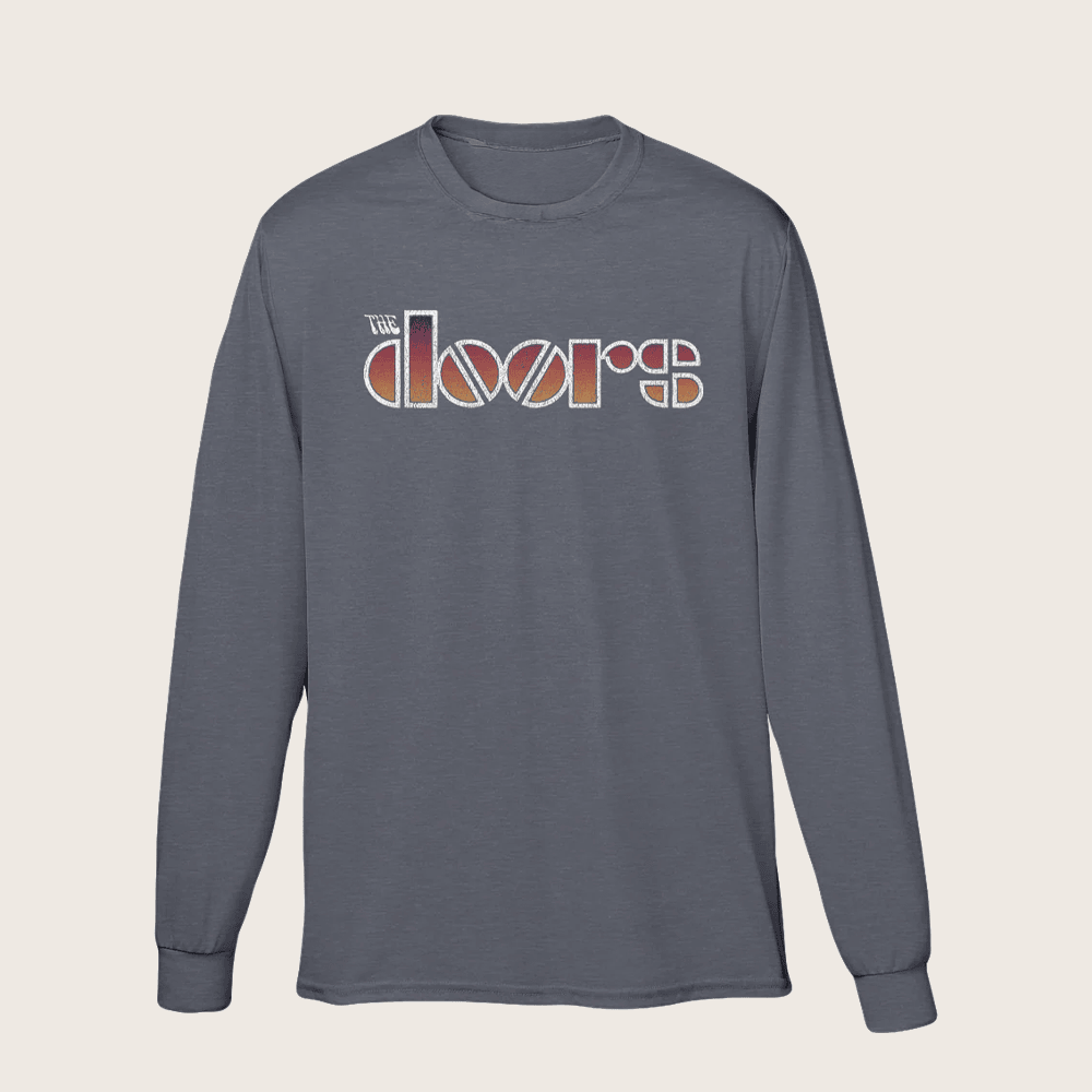 The Doors Merch The Doors Logo Long Sleeve Shirt Christmas Gifts For Young Men The Doors Merch The Doors Logo Long Sleeve Shirt Christmas Gifts For Young Men