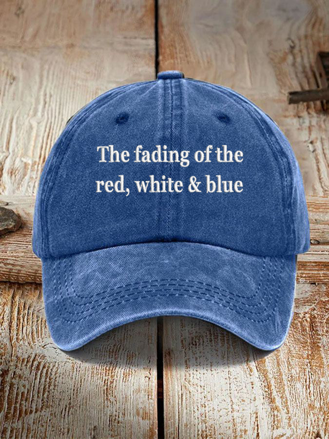 The Fading Of The Red White And Blue Hat Embroidered Portland Frog Resist Hat Gifts For Dad The Fading Of The Red White And Blue Hat Embroidered Portland Frog Resist Hat Gifts For Dad