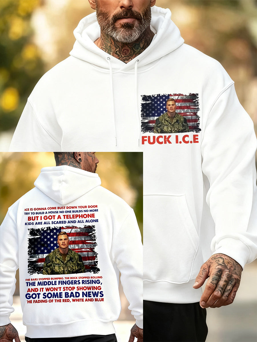 The Fading of the Red White and Blue Hoodie F ICE Merch Portland Frog Resist Hoodie The Fading of the Red White and Blue Hoodie F ICE Merch Portland Frog Resist Hoodie