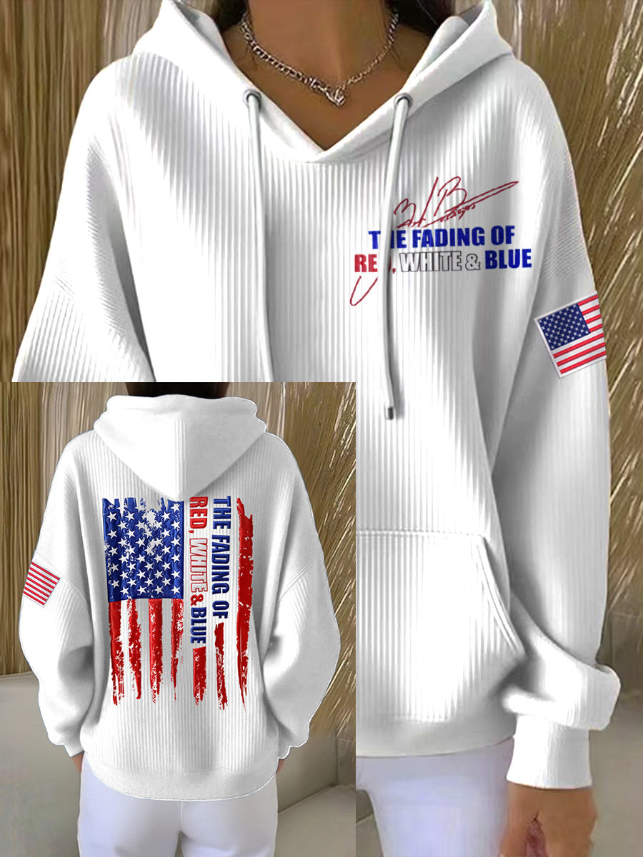 The Fading Of The Red White And Blue Hoodie Patriotic Hoodie No Kings In America Merch The Fading Of The Red White And Blue Hoodie Patriotic Hoodie No Kings In America Merch