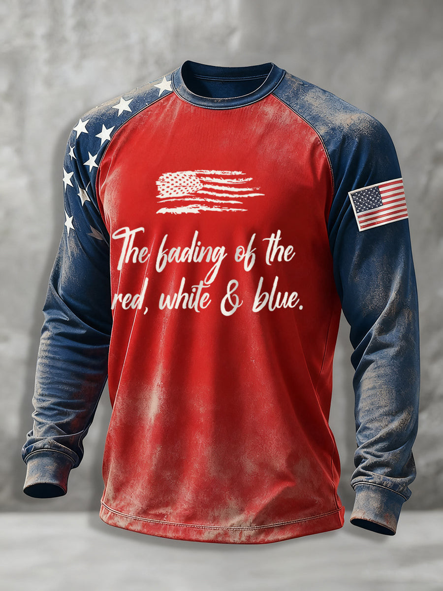 The Fading of the Red White and Blue Long Sleeve Shirt F ICE Merch Portland Frog Resist Apparel The Fading of the Red White and Blue Long Sleeve Shirt F ICE Merch Portland Frog Resist Apparel